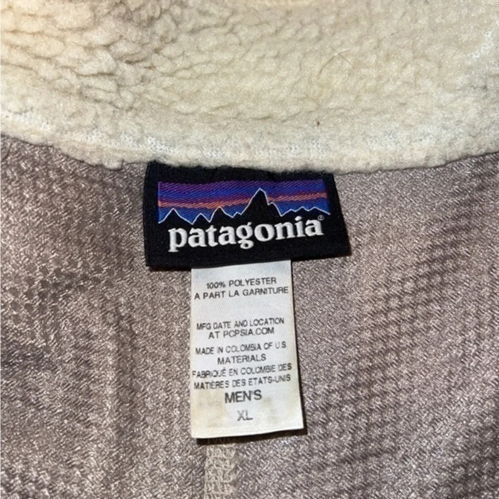 Patagonia Classic Retro Vintage‎ Deep Pile Fleece Vest Size XL
